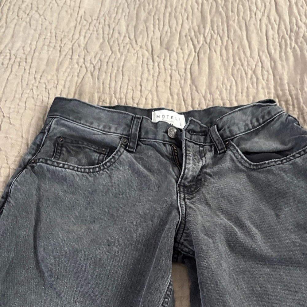 Motel Rocks Gray Flared/Wide Leg Jeans